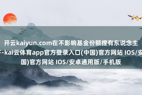 开云kaiyun.com在不影响基金份额捏有东说念主现实利益的前提下-kai云体育app官方登录入口(中国)官方网站 IOS/安卓通用版/手机版