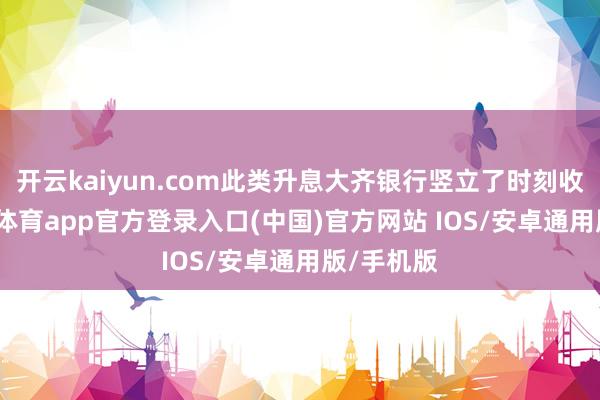 开云kaiyun.com此类升息大齐银行竖立了时刻收尾-ka